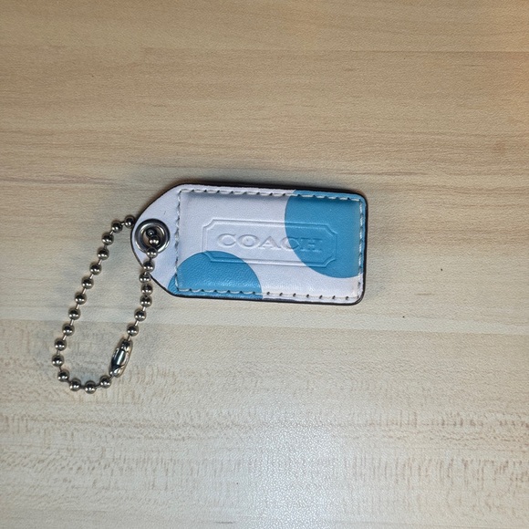 Coach Accessories - Coach Teal and White Hangtag Charm
